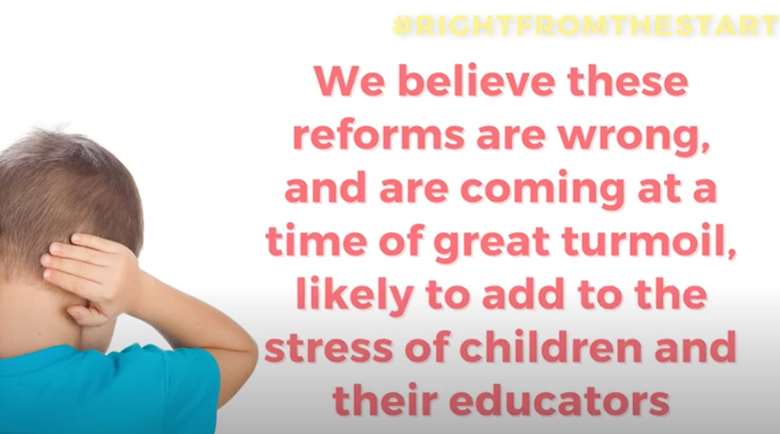 A still from the Right from the Start campaign video