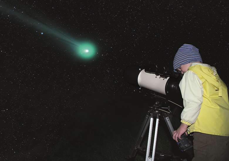 Encourage children's use of a telescope.