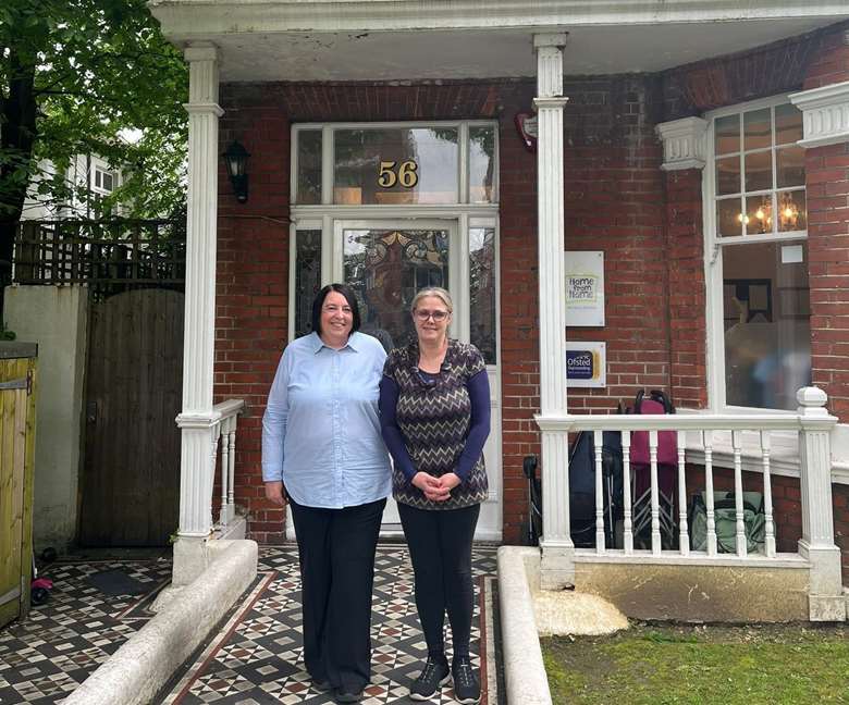 Dianne Lumsden-Earle, chief childcare & operations officer at iStep, with Home from Home manager Tamzin Page