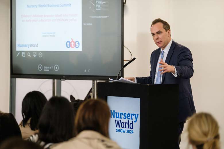 David Johnston speaking at the Nursery World Business Summit in February