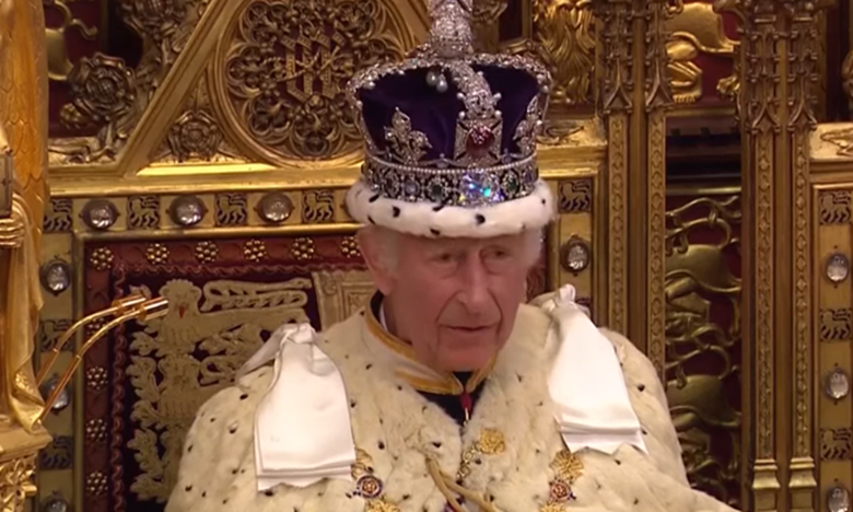 King Charles delivering his speech for the State Opening of Parliament, SCREENGRAB: YouTube