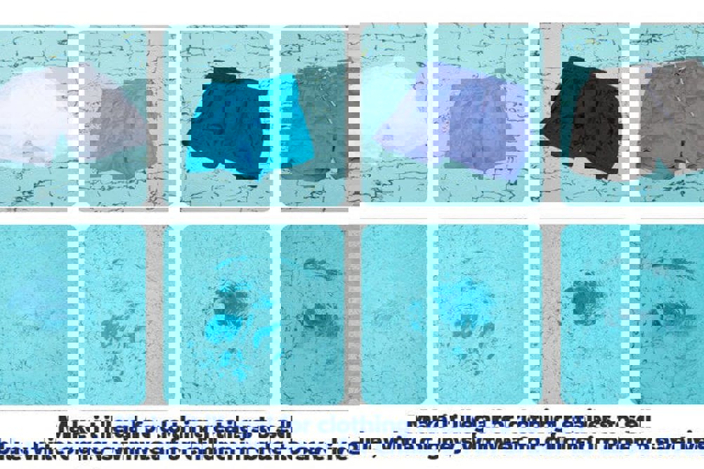 Research finds that white, blue and grey swimwear is not visible under water, PHOTO: OntheBeach